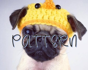 Crochet Easter Chick Dog Hat **PATTERN ONLY**; crochet pattern; dog hat pattern; crochet dog hat