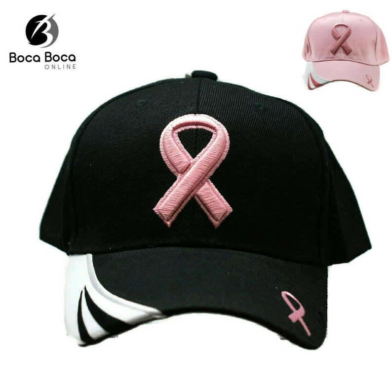 Breast Cancer Awareness Ribbon Hat Ball 