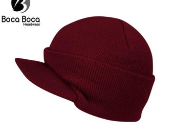 Wool Beanie Visor - Etsy