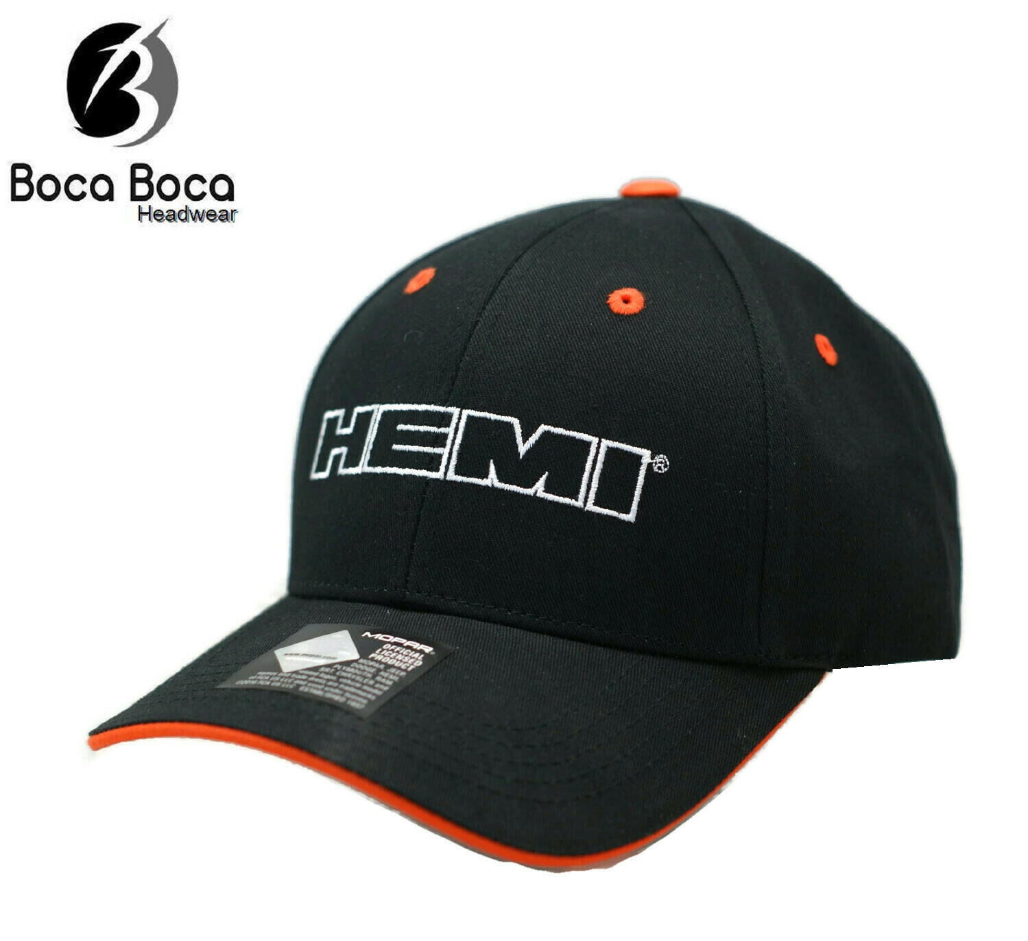 Hat HEMI Ball Cap Black With Orange 