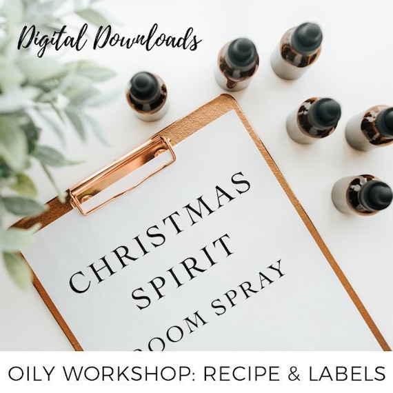 Christmas Spirit Room Spray Recipe Kit Labels For Make Take Class Young Living Essential Oil Business Resources Download