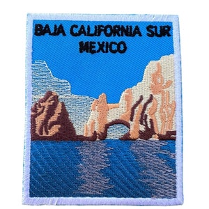 Baja California Sur Mexico Patch (3.5 Inch) Embroidered Iron-on/Sew-on Badge Travel Souvenir Vacation Emblem Crest DIY Gift Patches