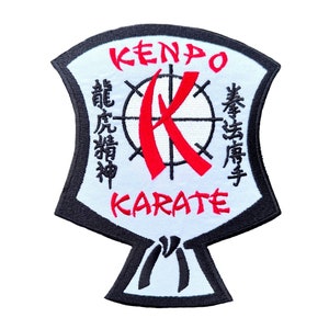 Large Kenpo Karate Patch (6.5 Inch) Embroidered Iron-on or Sew-on Badge Kempo Kimono Gi Japanese Martial Art Self Defense Japan Gift Patches