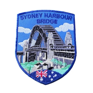Sydney Harbour Bridge Australia Patch (3 Inch) Embroidered Iron-on/Sew-on Badge Travel Vacation Souvenir Tourist Emblem Gift Patches