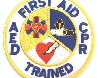 First Aid CPR AED Instructor Patch 3 Inch Embroidered Iron | Etsy