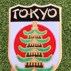 Parche de Tokio, Japón (3,5 pulgadas), bordado para planchar o coser, emblema de recuerdo de viaje, perfecto para mochilas, gorras, sombreros, chaquetas, parches de regalo hechos a mano
