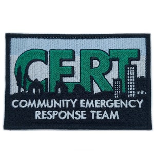 CERT-patch (4 inch) geborduurd ijzer/naaiwerk of klittenband badge jas / hoed / tas / pet / cadeaupatches