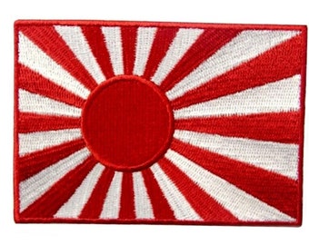 Japan Flag Patch (3.5 Inch) Iron or Sew-on Badge Rising Sun Emblem Tokyo Okinawa Travel Crest Souvenir Emblem Backpack Japanese Gift Patches