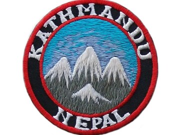 NEPAL FLAG PATCH embroidered iron-on NEPALI NEPALESE MOUNT EVEREST SOUVENIR 