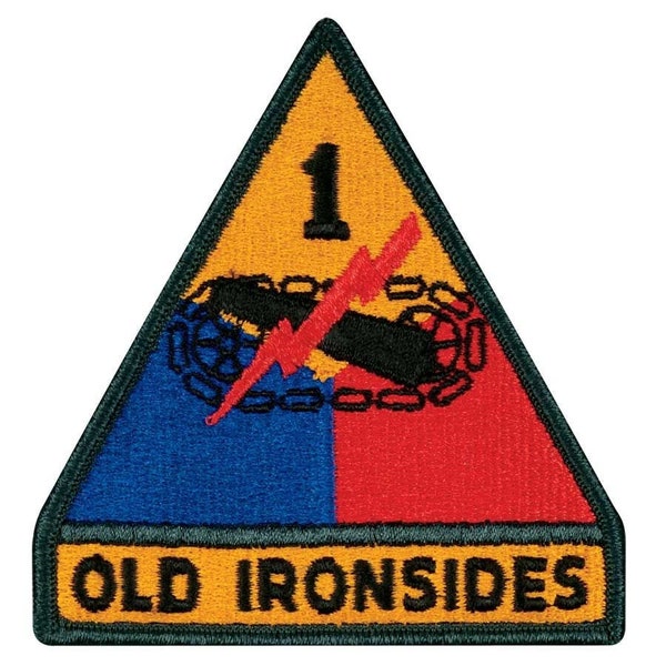 Old Ironsides 1st Armored Division Patch (4 Inch) Iron-on/Sew-on Badge Forces Uniform Shield Shoulder Logo Armored Corps Insignia Crest Gift