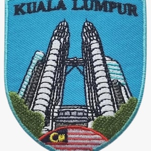 Patch Kuala Lumpur: Geborduurde Maleisische reissouvenir (3 inch)