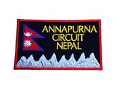 Annapurna Circuit Nepal Patch (3.5 Inch) Embroidered Iron Sew on Badge Applique Asia Trek Mountain Climbing Souvenir