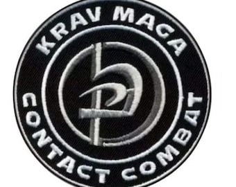 Krav Maga Patch (3,5 Inch) Kontakt Kampf gestickt Eisen / Aufnäher Kimono GI, Turnbeutel, Mütze, Shirt israel Martial Arts DIY Geschenk Aufnäher