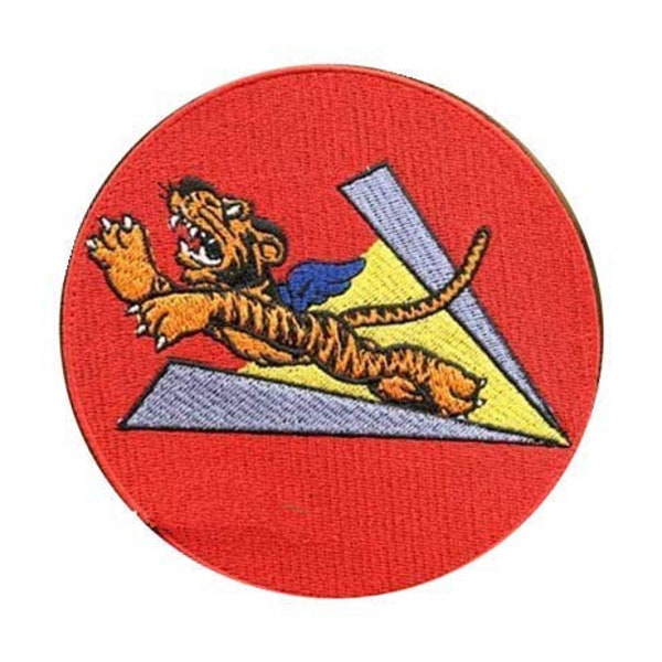 WW2 1st American Volunteer Group 14th USAAF Flying Tigers Patch Insignia (3 Inch) Hook and Loop Velkro Badge US Tactical, Morale Patches