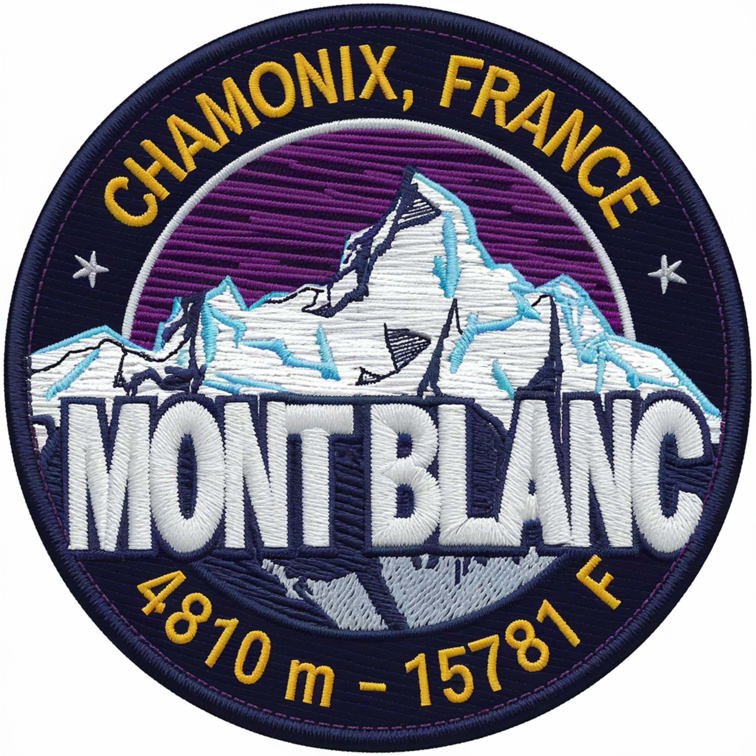 Patch Tissu SK2046 – Ski Montagne Vosges, Made In France