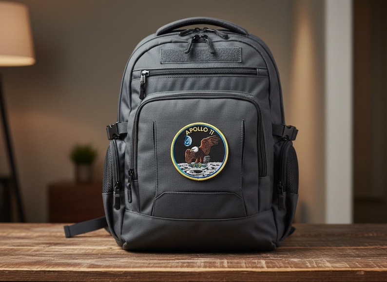 Apollo 11 Mission-patch (3,5 inch) geborduurde opstrijk-/naaibadge astronaut ruimtepak souvenir embleem kostuum maanlanding cadeaupatches afbeelding 2