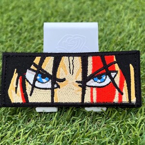 Anime Patch (4 Inch) Gestickt Klettverschluss Hook Badge Blaue Augen Japan Manga DIY Kostüm Emblem Wappen Rucksack, Shirt, Jacke, Geschenk Patches