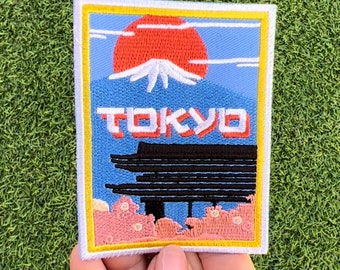 Tokyo Japan Patch (3.5 Inch) Embroidered Iron/Sew-on Badge Travel Souvenir Emblem Perfect for Backpacks, Caps, Bags, Jacket DIY Gift Patches