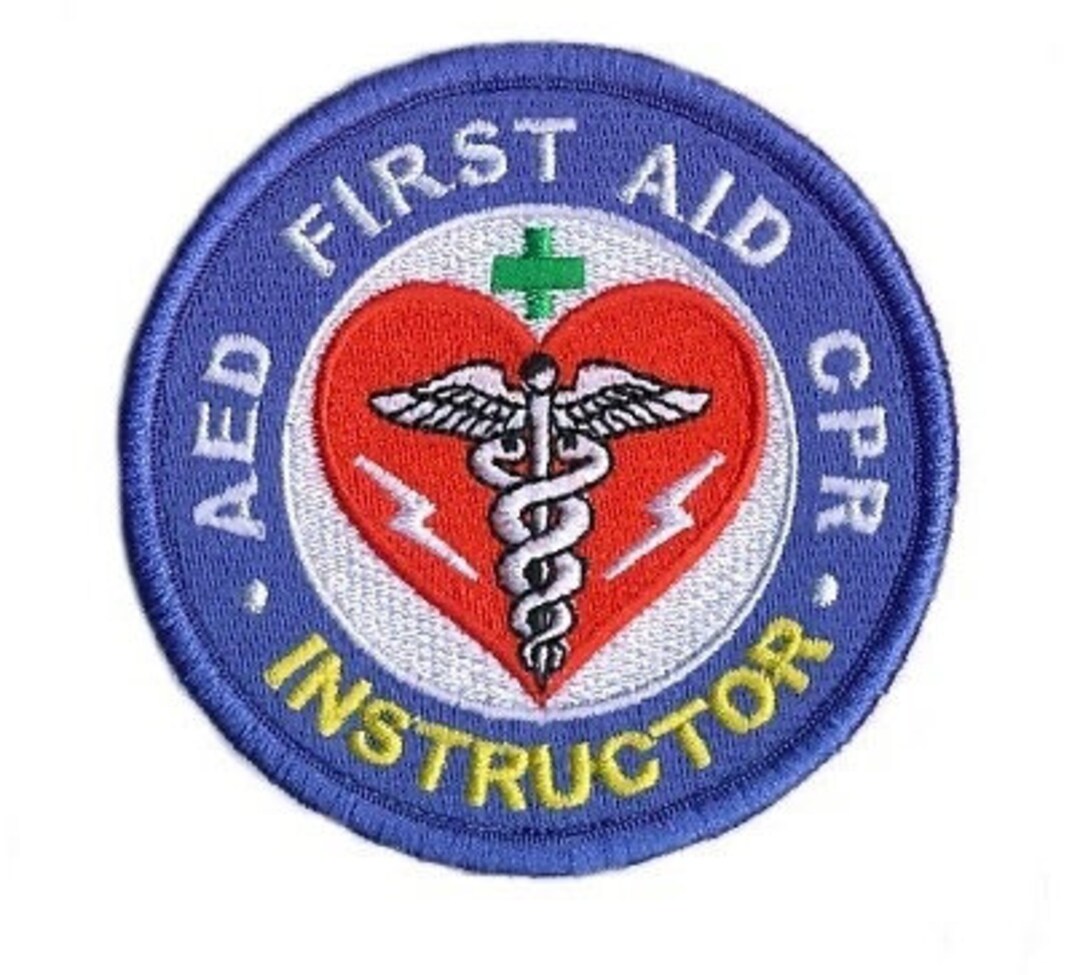 First Aid CPR AED Instructor Patch 3 Inch Embroidered Etsy