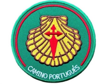 Camino Portugal Patch (3.5 Inch) Iron/Sew-on Badge Portuguese Crest Walking Trek Travel Camino Portugues Hike Souvenir Emblem Gift Patches