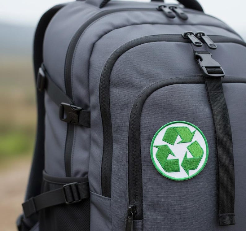 Parche bordado de reciclaje, insignia termoadhesiva (7,6 cm) imagen 3