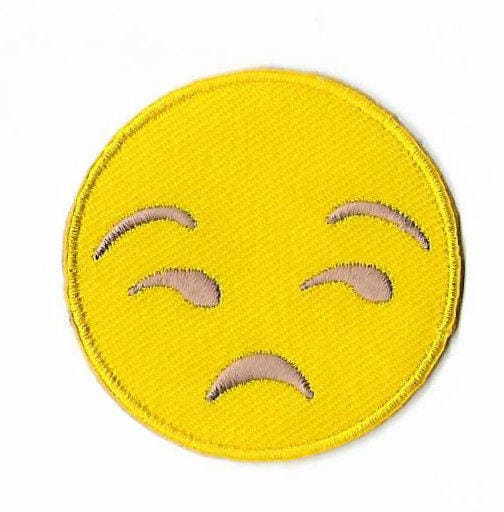 Unamused Emoji Patch 2 Inch DIY Embroidered Iron or Sew on ...