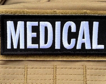 Medical Patch (5 Inch) Embroidered Velkro Badge Hook Fastener Backing Medic Graduate EMT EMS Tactical, Paintball, Airsoft, Gift Patches