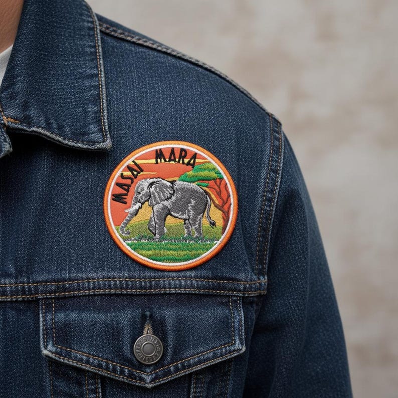 Masai Mara Kenya Patch (3.5 Inch) Embroidered Iron-on or Sew-on Badge ...