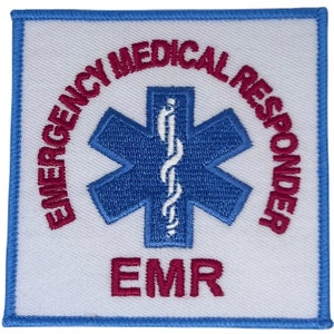 EMR Patch (3 Inch) Embroidered Iron-on or Sew-on Badge Costume Jacket Bag Backpack First Aid Costume DIY Gift Patches