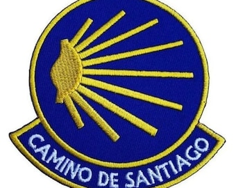 Buen Camino De Santiago Patch Embroidered Iron-on or Hook + Loop Badge Saint James Way Emblem Travel Souvenir Gift Patches