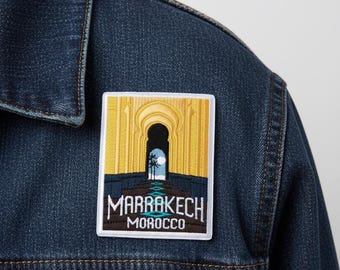 Écusson Brodé Drapeau Du Maroc à Repasser Ou à Coudre