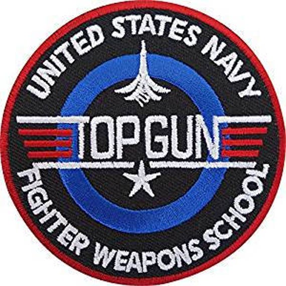 EMBROIDERED MAVERICK TOP GUN PATCH iron on cloth 80/'s Tom Cruise collectors item