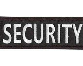 Security Patch (5 Inch) Embroidered Velkro Badge Fastener Backing Multi Use Events, Tactical, Uniform, Airsoft, Paintball, Bag, Gift Patches