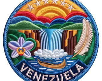 Venezuela Embroidered Flag Patch - Iron-on Travel Souvenir (3 Inch)