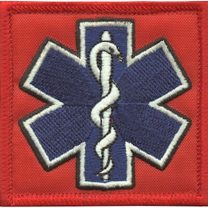 EMS EMT Red Star Of Life-patch (3 inch) Velkro (klittenband) EHBO-noodbadge Moraal Tactische uitrusting Airsoft Cadeaupatches