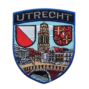 Utrecht Netherlands Patch Embroidered Iron-on/Sew-on Badge (3 Inch) Travel Europe Holland Vacation Souvenir Tourist Emblem Gift Patches