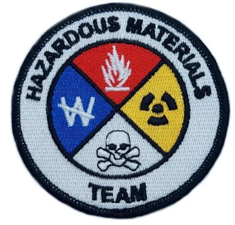 Security Badge – Patch Termoadesiva/cucita, Ricamo 13x4 Cm, Per Vestiti, Borse, Giacche, Nera, Con Scritta ECC