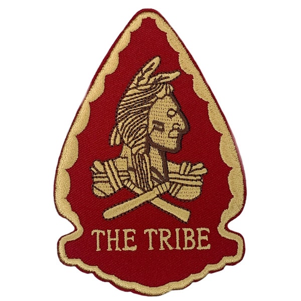 US The Tribe Patch (4 Inch) Embroidered Badge American Red Team Squadron USA Uniform Insignia Emblem Crest Costume Repro Gift Patches