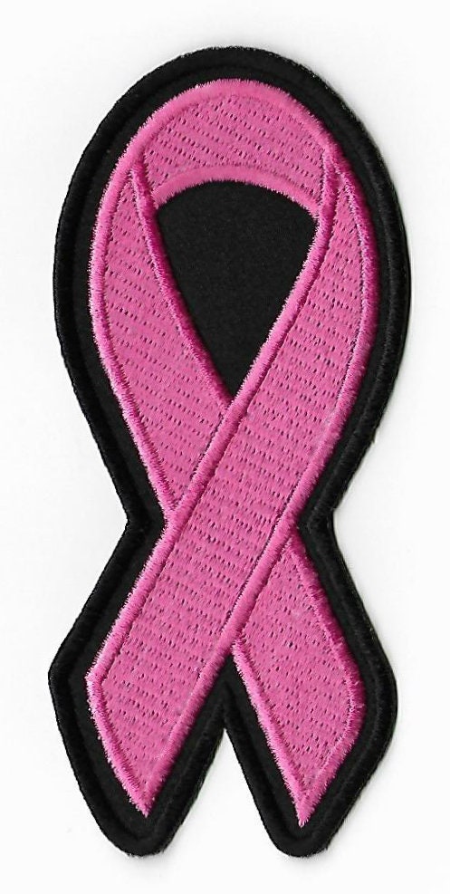 Large Pink Ribbon Breast Cancer Awareness Patch Patch (4.5