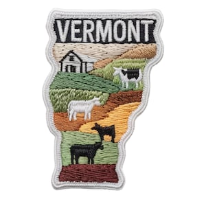 Vermont State Patch gesticktes Aufbügeln / Aufnähen (3 Zoll) Reise USA Souvenir Emblem Geschenk Aufnäher
