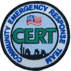 CERT Team Patch (3 Inch) Embroidered Iron/Sew-on OR Hook and Loop Badge Jacket / Hat / Bag / Cap / Backpack / DIY Gift Patches