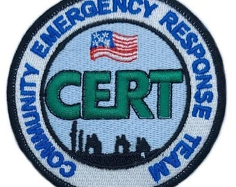 CERT Team Patch (3 Zoll) Gesticktes Eisen / Aufnähen ODER Klettverschluss Abzeichen Jacke / Hut / Tasche / Kappe / Rucksack / DIY Geschenk Aufnäher