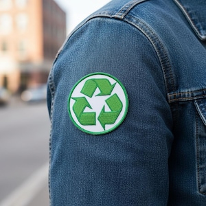 Parche bordado de reciclaje, insignia termoadhesiva (7,6 cm) imagen 5
