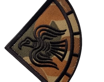 Viking Raven Banner Patch (3.5 Inch) Hook + Loop Badge Camouflage Odin God-of-War Morale Tactical Touch Fastener Crest Camo Gift Patches