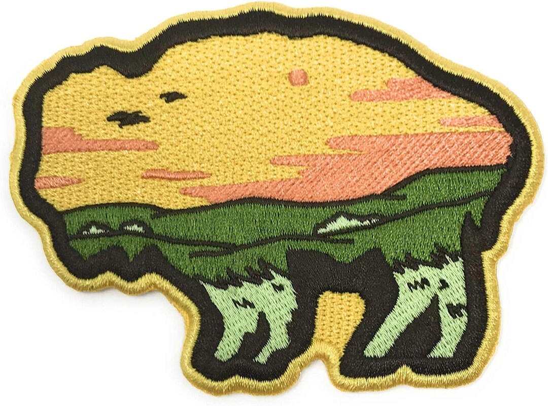 Buffalo Great Plains Prairie Patch (4 Inch) Embroidered Iron-on/sew-on ...