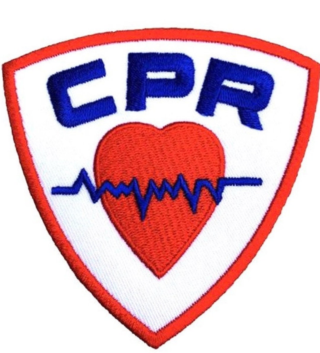 First Aid AED CPR Trained Patch (3 Inch) Embroidered Iron or Sew on Badge  DIY Applique Bag Jacket Shirt