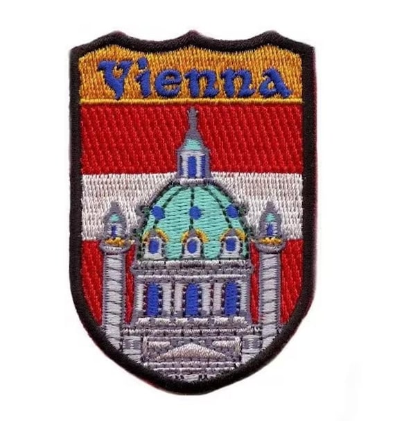 Vienna Austria Shield Patch (3 Inch) Iron-on / Sew-on Badge Travel Europe Souvenir Emblem for Backpacks, Hats, Bags, Crafts DIY Gift Patches