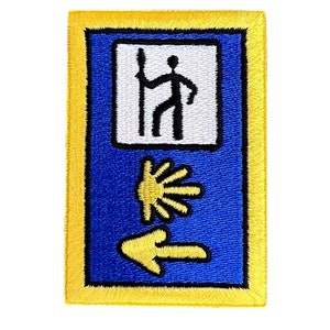 Buen Camino Patch (3 Inch) Embroidered Iron/Sew-on Badge Saint James Way Camino De Santiago Souvenir Emblem Scallop Arrow Crest Gift Patches