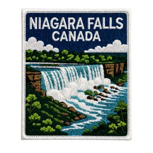 Niagara Falls Patch Embroidered Iron-on / Sew-on Badge (3.5 Inch) Travel Canada Souvenir Emblem Gift Patches