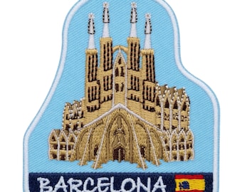 Sagrada Familia Barcelona Embroidered Patch - Spain Travel Souvenir - Embroidered Iron-on / Sew-on Badge
